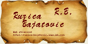 Ružica Bajatović vizit kartica